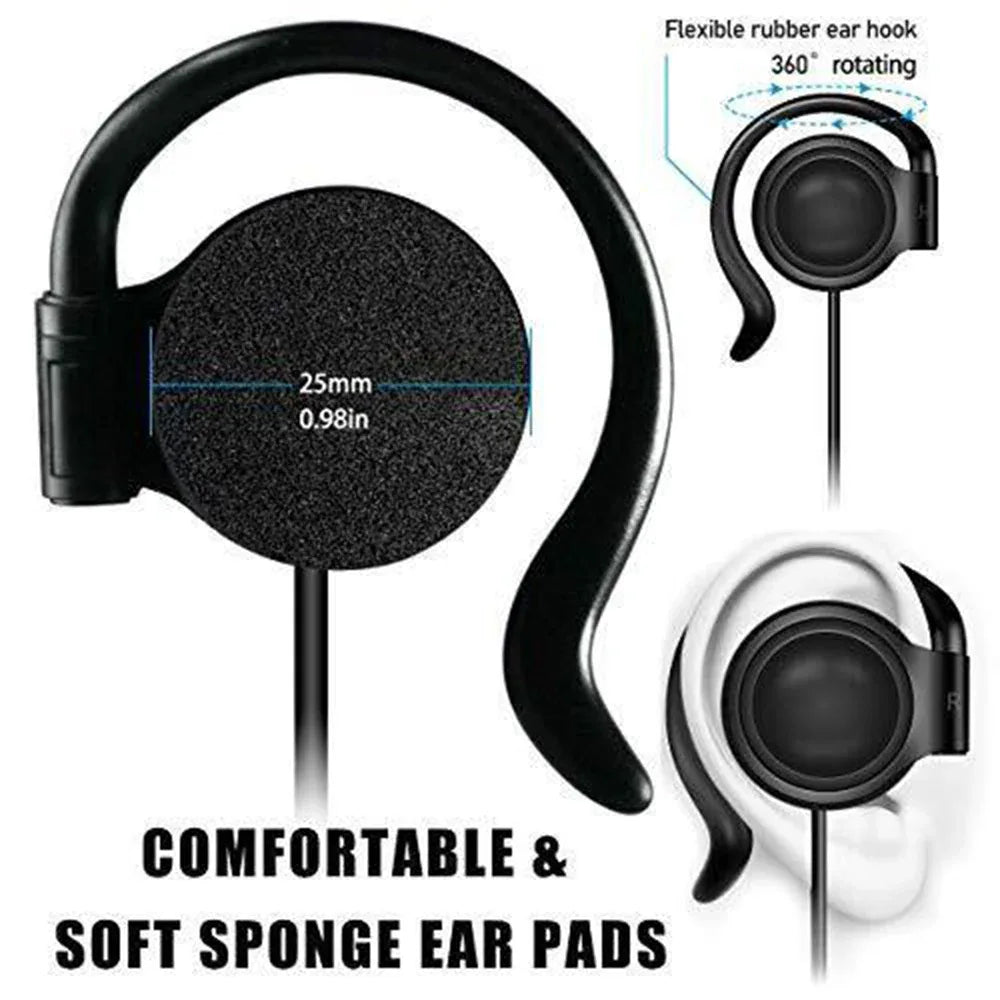Wired 3.5mm Single Ear Headphones | Comfortable Hanging Fit | Tidesmit Tidesmit