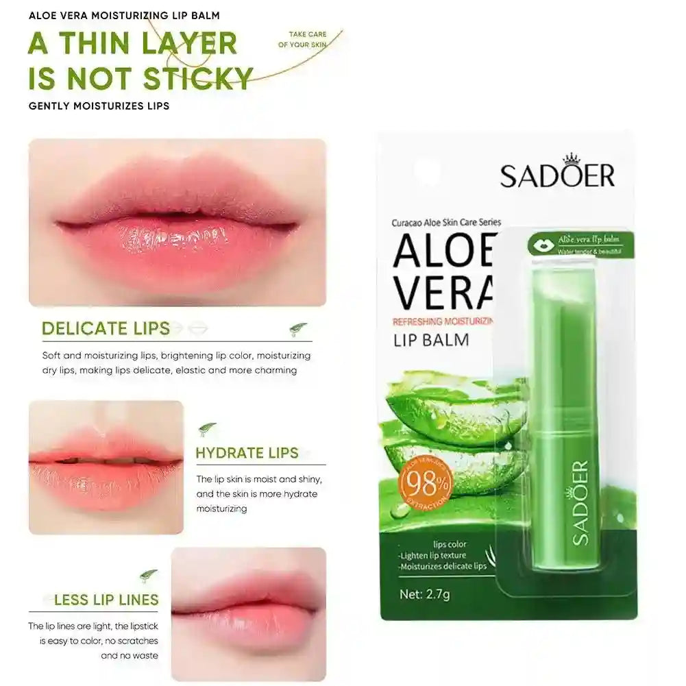 Aloe Vera Lip Balm 5-Pack: Nourishing Moisturizing Lip Treatment Lip Care Tidesmit