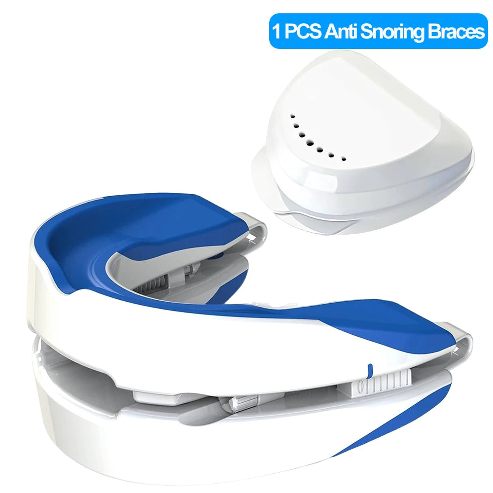 Anti-Snoring Mouthpiece Anti-Snoring Device Night Time Teeth Mouthguard Adjustable Sleeping Mouth Guard for Bruxism Stop Snoring
