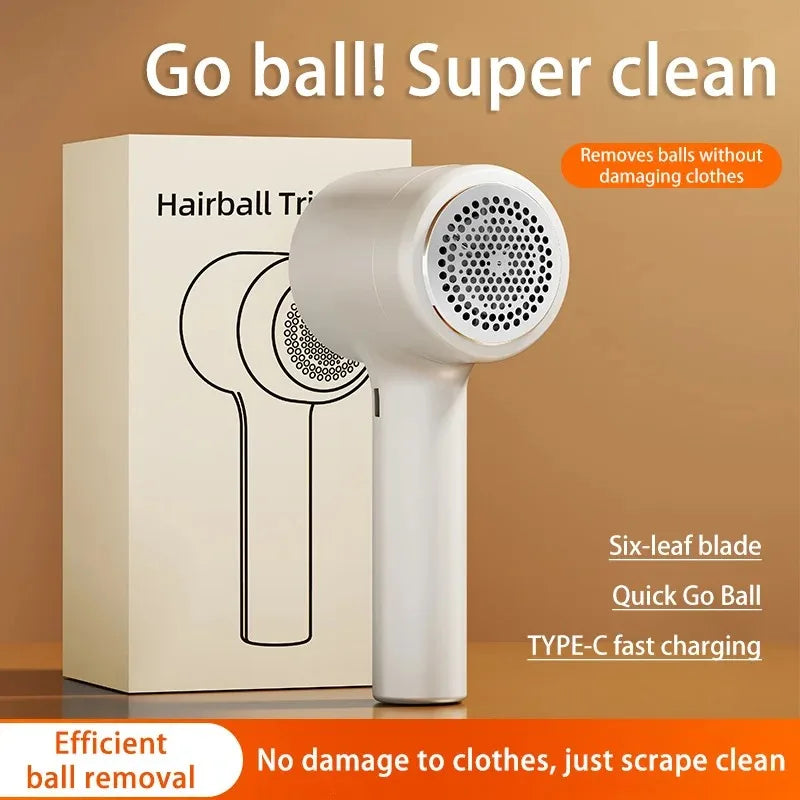 Tidesmit rechargeable lint remover and fabric shaver for removing hair balls and dust from clothes and carpets.