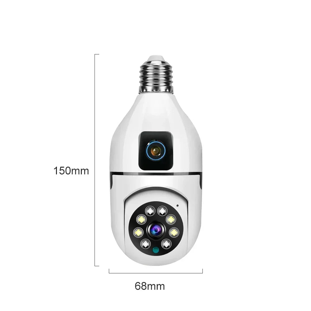 WiFi IP Camera E27 Bulb Cam 8MP Wireless Baby Monitor AI Tracking Security Video Surveillance Pet Cameras 5MP SmartLife Indoor
