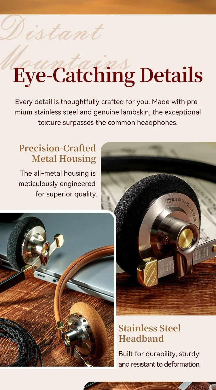 Vintage Metal Over-Ear Hi-Fi Headphones RZ200m by Tidesmit Tidesmit