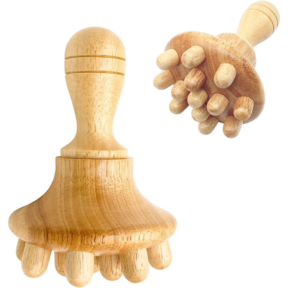 Wood Therapy Massage Tools for Body Contouring | 6 Piece Kit Relaxation Treatment Tidesmit