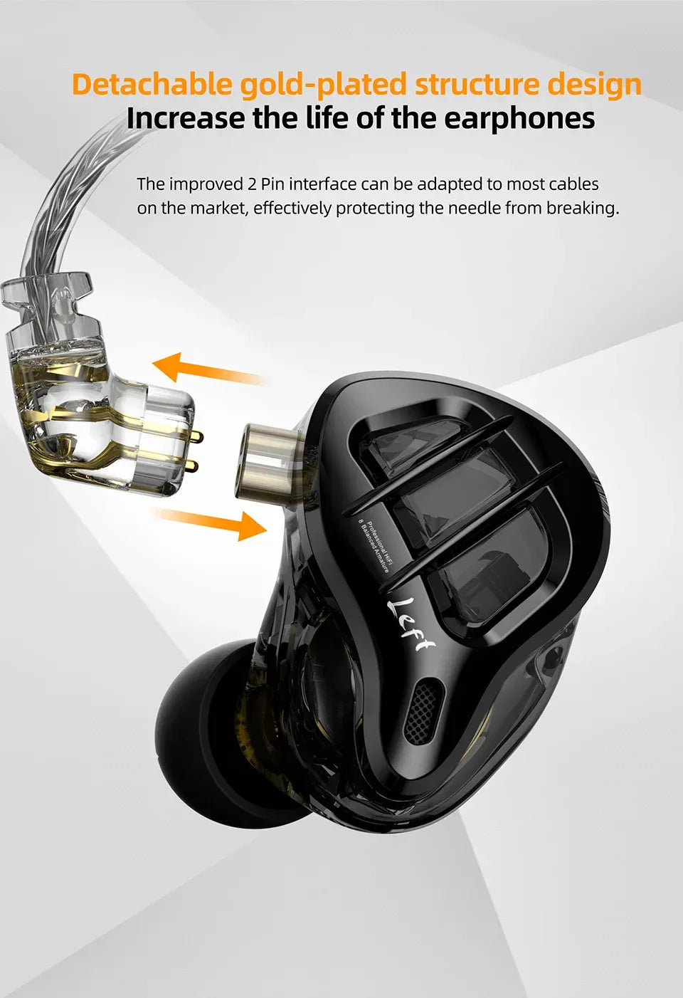 KZ ZAR 8-Driver Hybrid In-Ear Monitor Earphones by Tidesmit Tidesmit