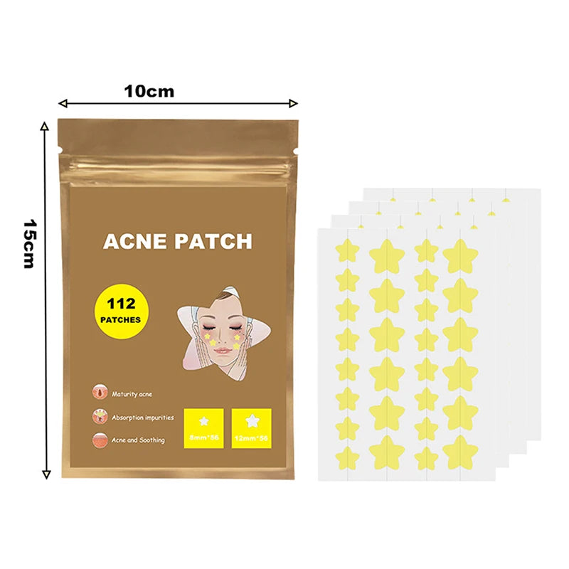 112 PCS/SET Star Pimple Patch Acne Colorful Invisible Acne Removal Skin Care Stickers Concealer Face Spot Beauty Skin Care Tools