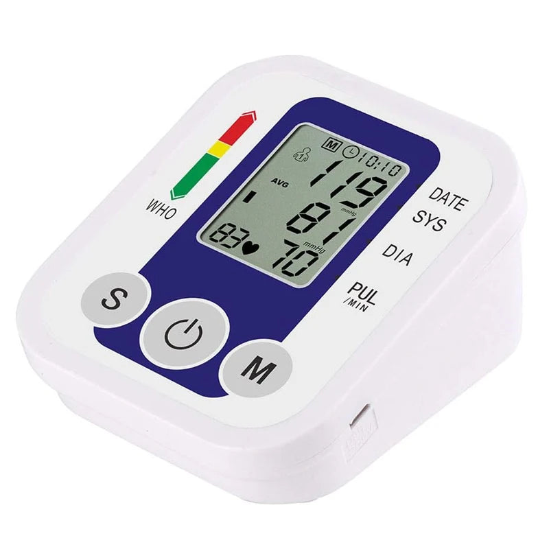 Tensiometer Heart Rate Pulse Meter BP Monitor Healthy Digital Arm Blood Pressure Meter Cuff Medical Automatic Pressure Tonometer