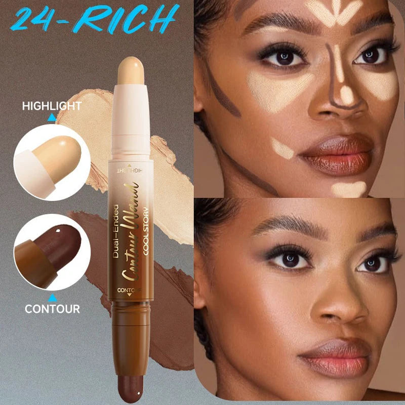Tidesmit waterproof double-ended contour and highlight cream stick showing creamy texture for full coverage makeup