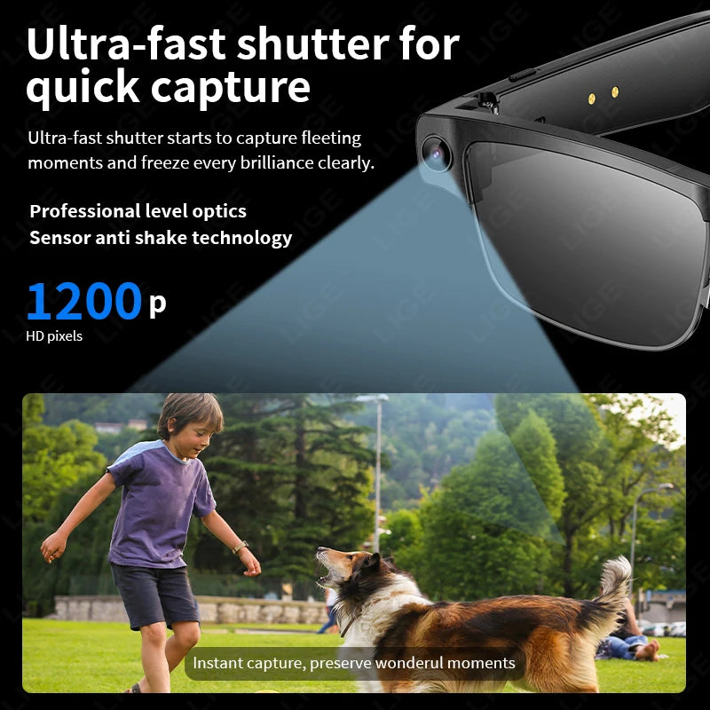 AI Smart Glasses with Bluetooth Audio & Translation | Tidesmit Tidesmit