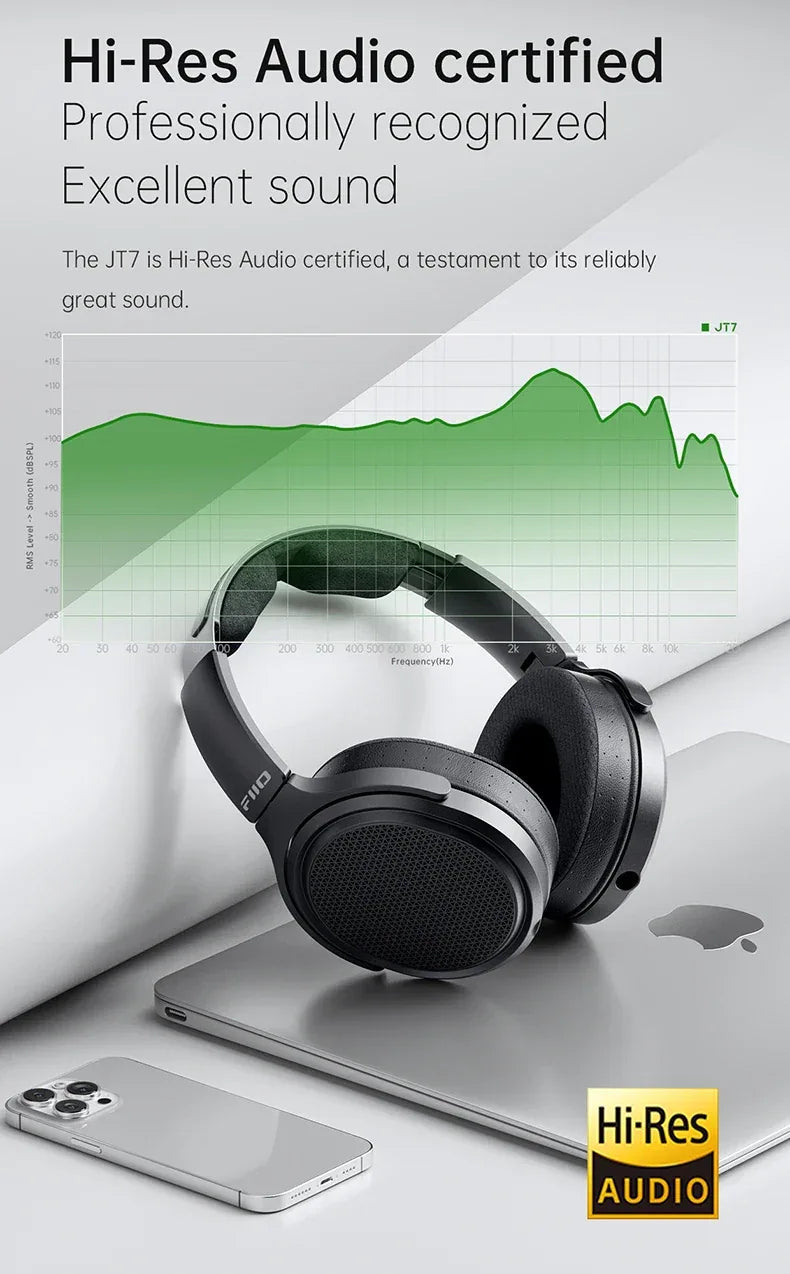 FiiO JT1 Planar Magnetic Headphones Open Back Wired | Tidesmit Tidesmit