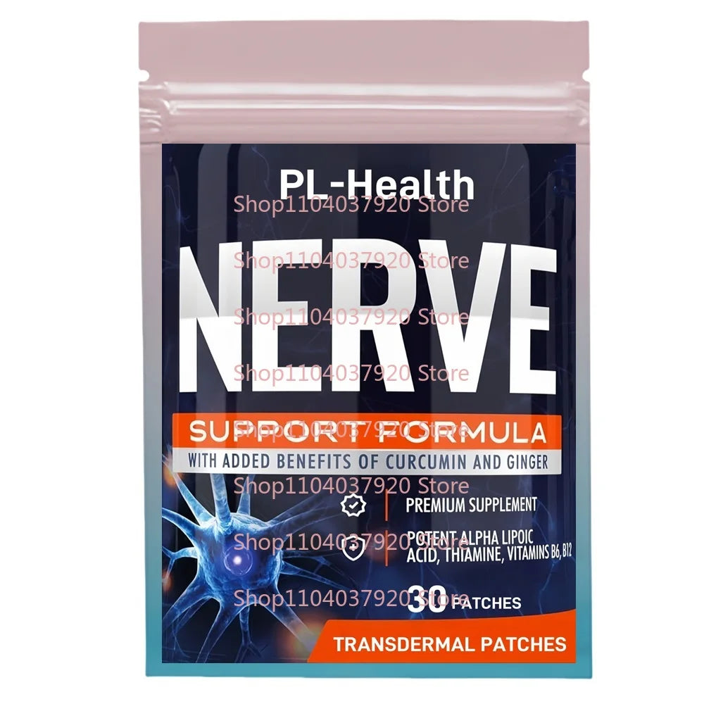Tidesmit 30 Nerve Support Transdermal Patches with Alpha Lipoic Acid, Curcumin, Ginger, Vitamin B6, and B12.