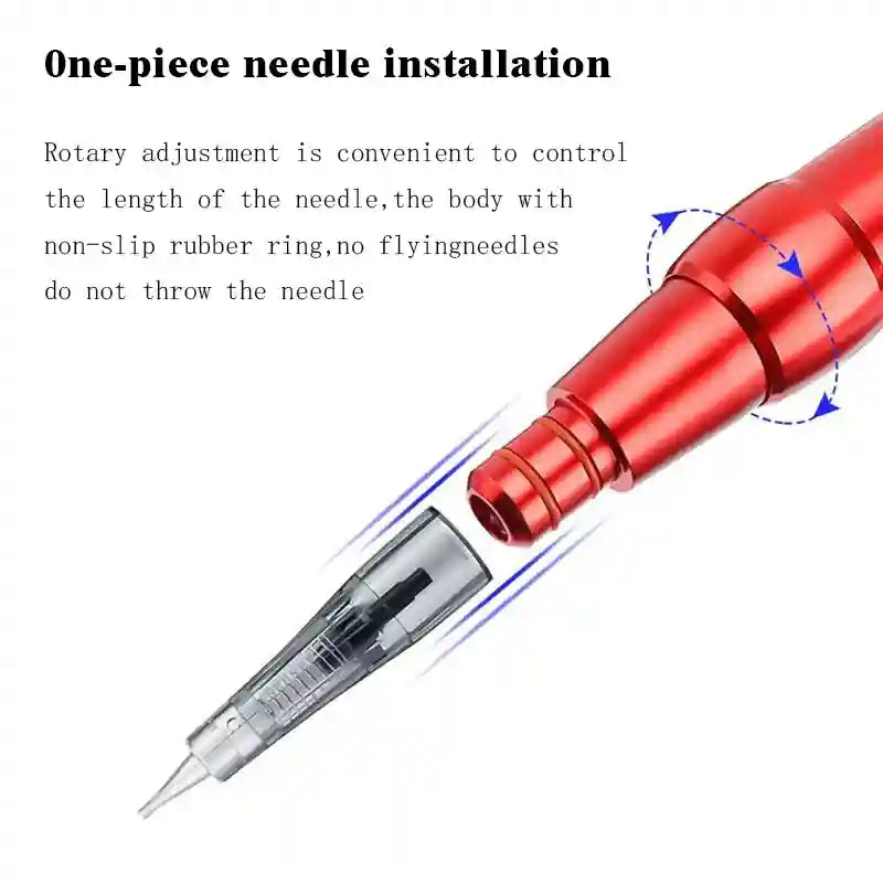 Permanent Makeup Machine: Precision Electric Microblading Pen - Black/Red Permanent Makeup Machines Tidesmit