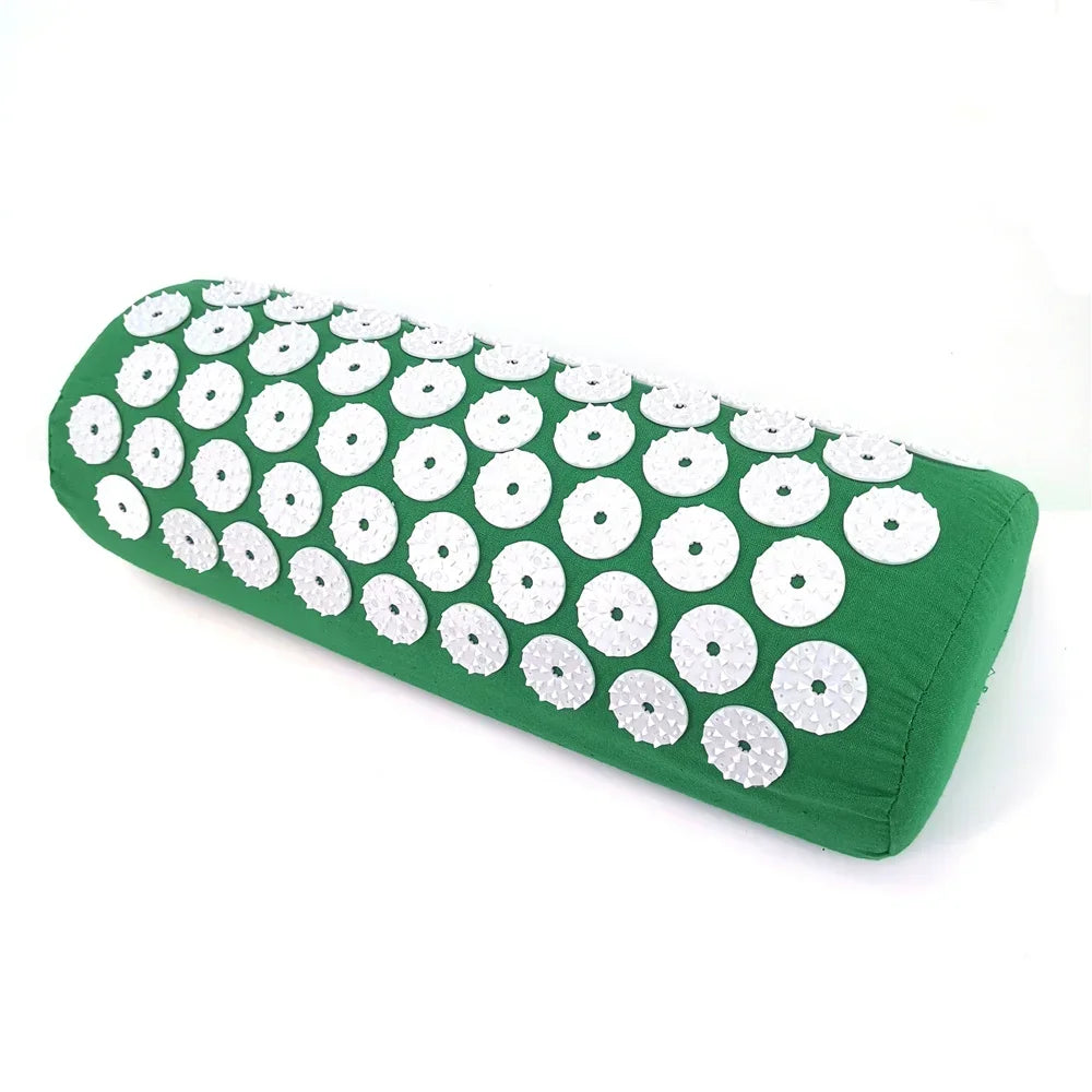 Acupressure Mat and Pillow Set | Targeted Muscle Relief & Recovery Back Massage Instrument Pillow-Green Tidesmit