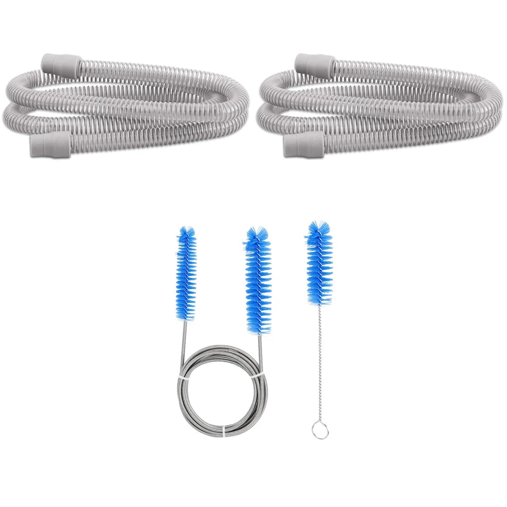 1.8M CPAP Hose CPAP Tubing CPAP Pipe Auto APAP Anti Snoring Apnea Respitor Ventilator 22MM Tubing Hose + Hose Cleaning Brush Kit