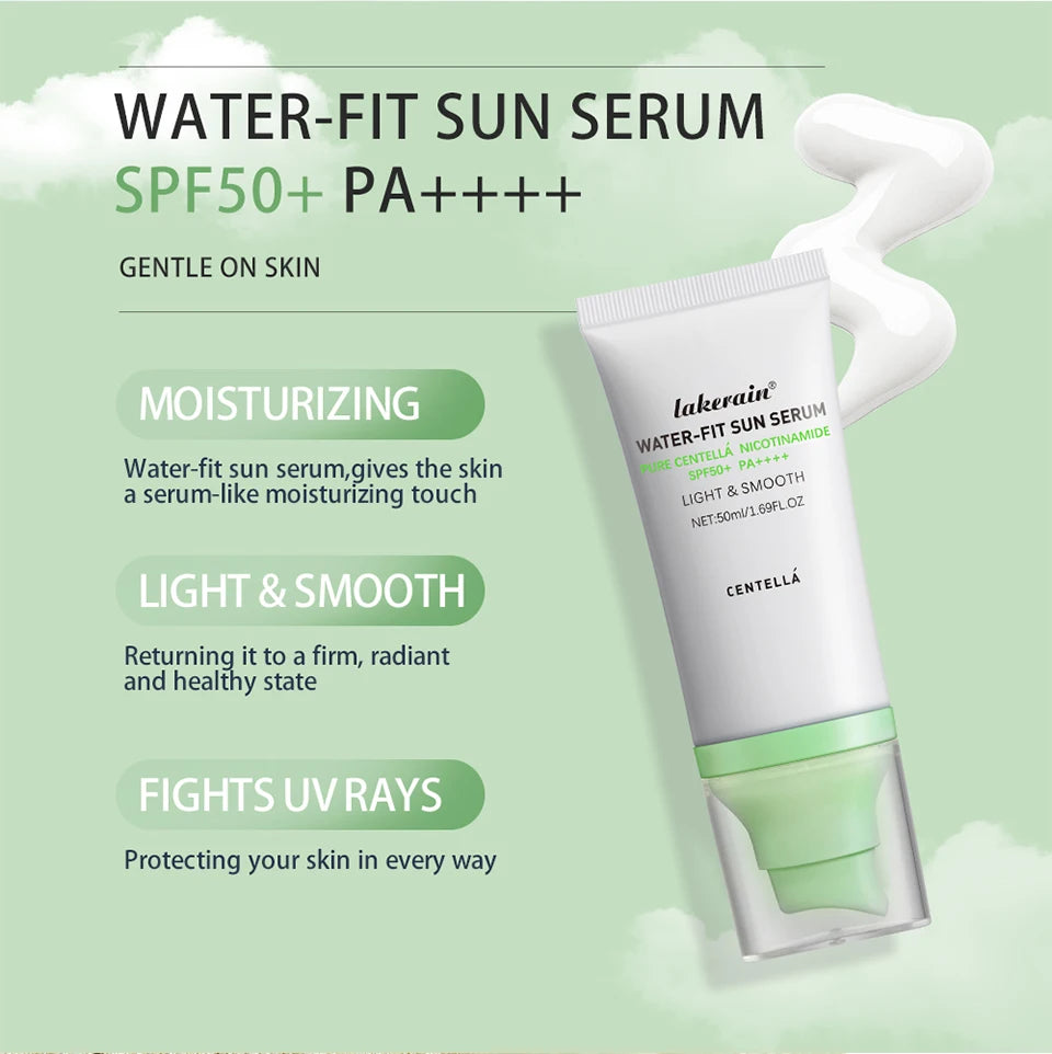 Tidesmit SPF 50 Centella Asiatica sunscreen essence texture close-up for oily and sensitive skin facial care