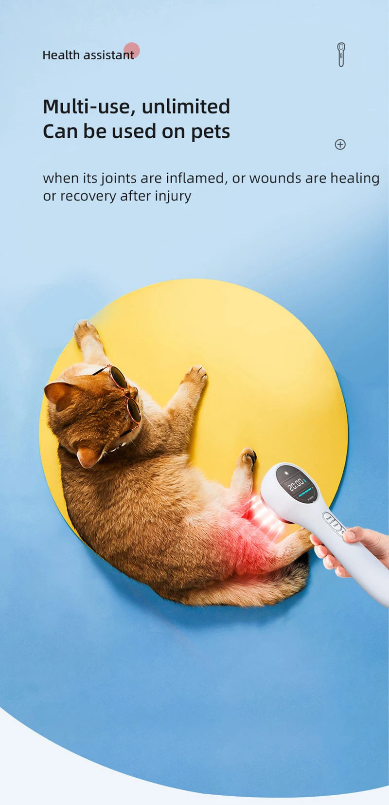 Hand-held Physical Treatment LllT Low-level Infrared Red Light Cold Laser Therapy Device For Relieve Neck Back Arthritis Pain