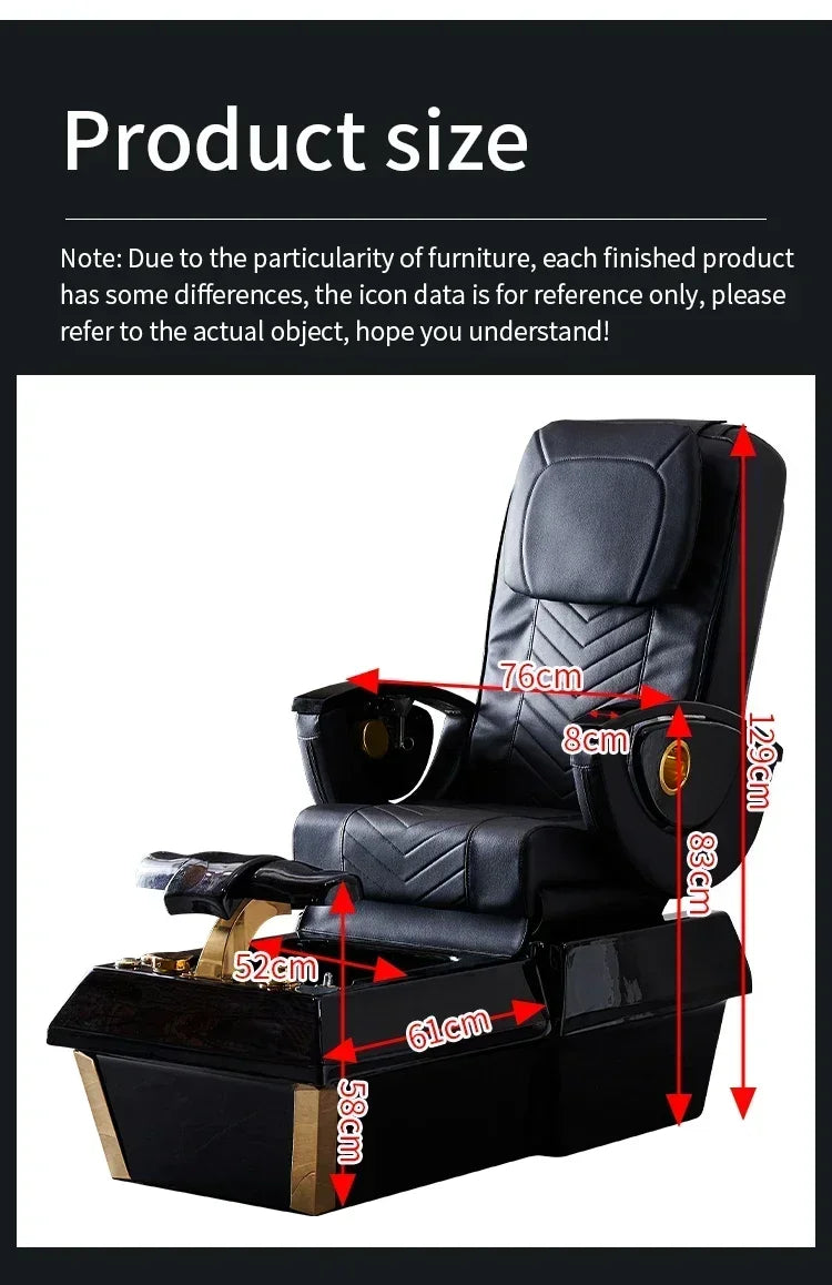 Electric Massage Pedicure Chair - Professional Heat Therapy Salon Unit Massage Chairs Tidesmit