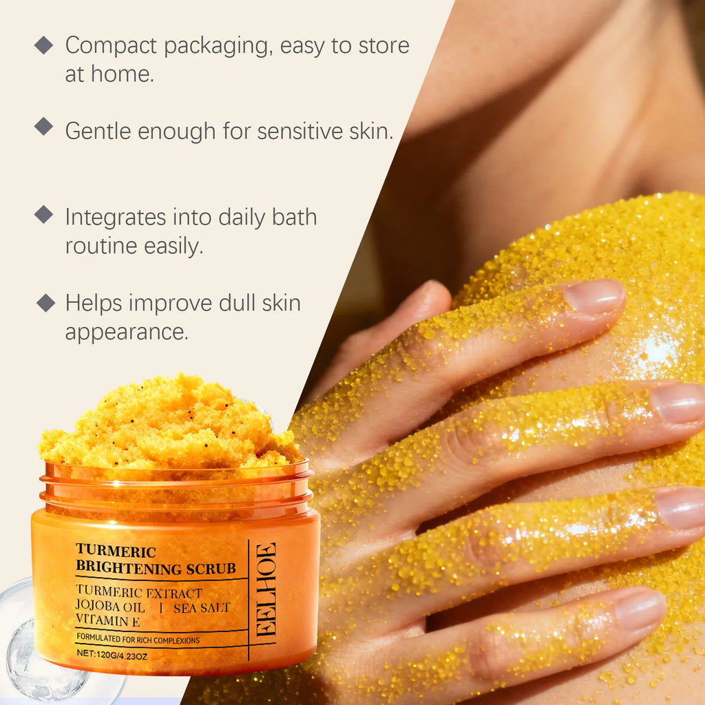 Turmeric Body Scrub for Dark Spots - Brightening Exfoliating Treatment Scrubs Treatments Tidesmit