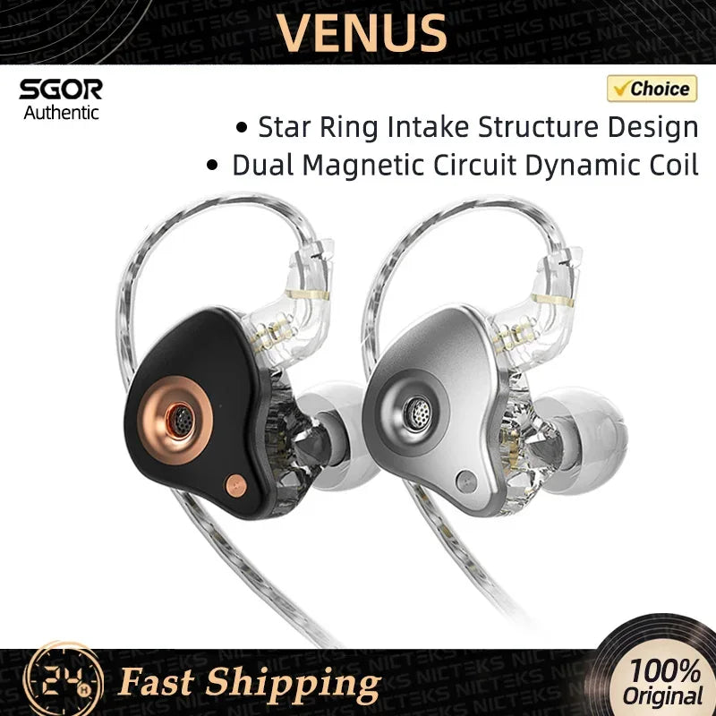 Tidesmit HiFi In-Ear Monitors with Dynamic Bass & Noise Cancellation Tidesmit