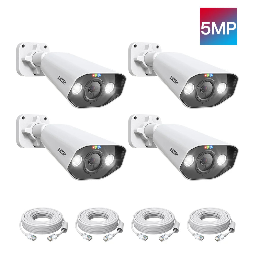 ZOSI 4K 8MP 5MP Add-on Camera for PoE Security Camera System, Work with ZOSI 8 Channel 16 Channel PoE NVR