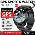 LIGE New Global Hiking Smart Watch 1.46''HD Screen 530mAh Battery GPS Path Track Outdoor Sport Fitness Waterproof Smartwatch Men
