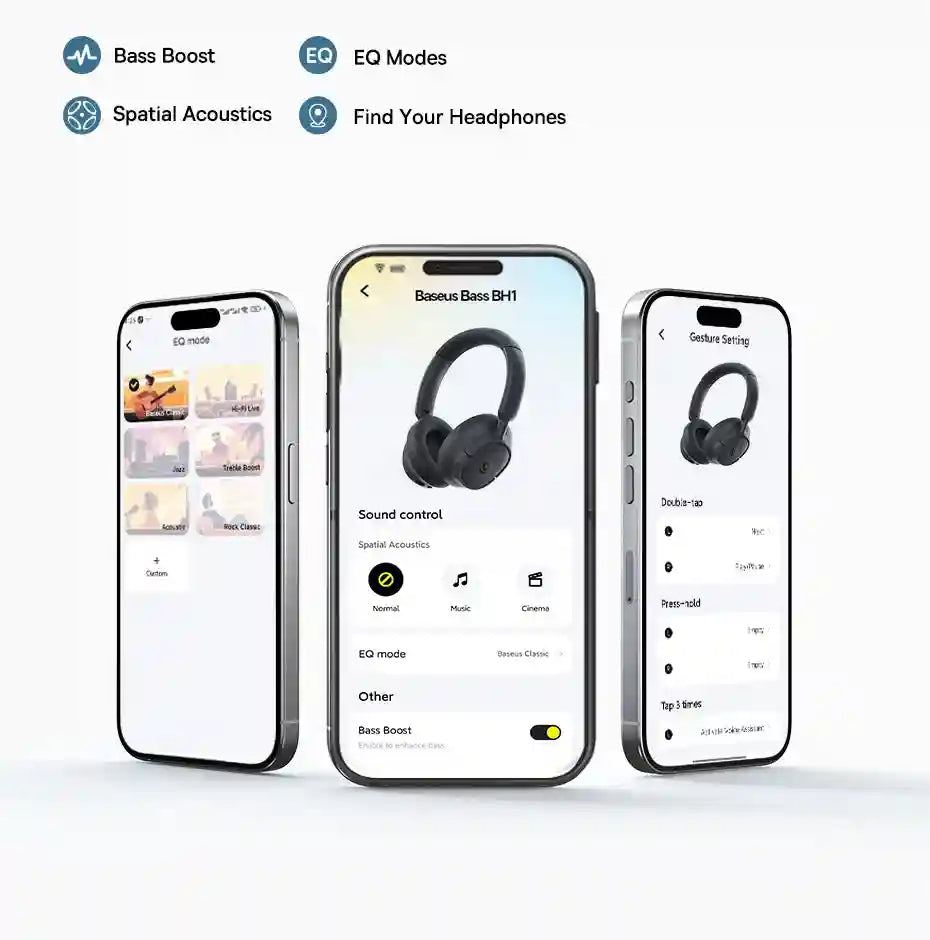 Wireless Headphones Over-Ear with 80-Hour Battery Life | Tidesmit Tidesmit