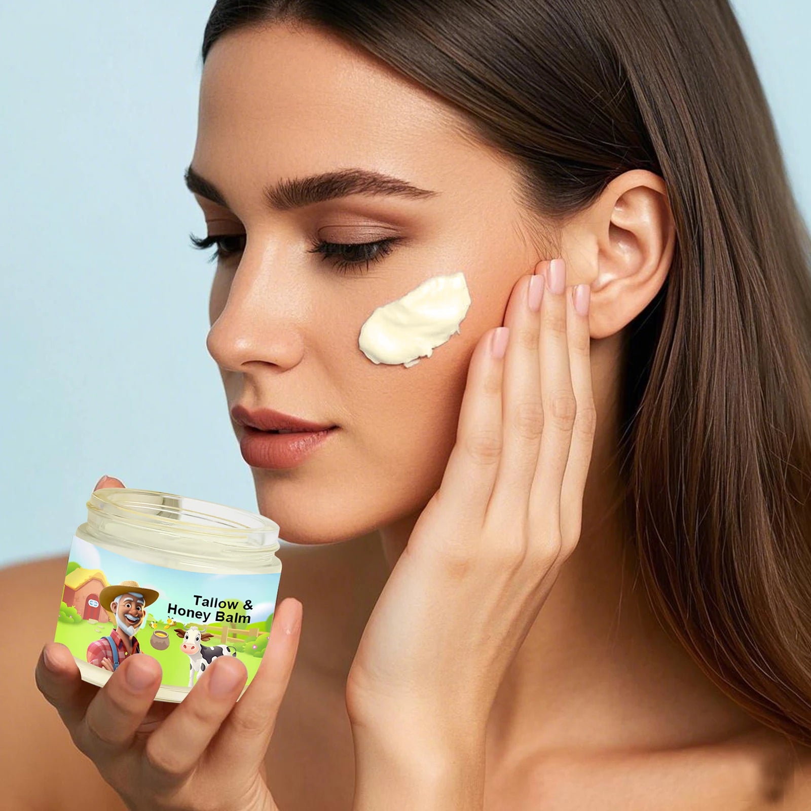 Tallow & Honey Balm 60g, Face and Body Moisturizer, Natural Skin Nourishing Cream to Improve Texture for Soft Firm Skin