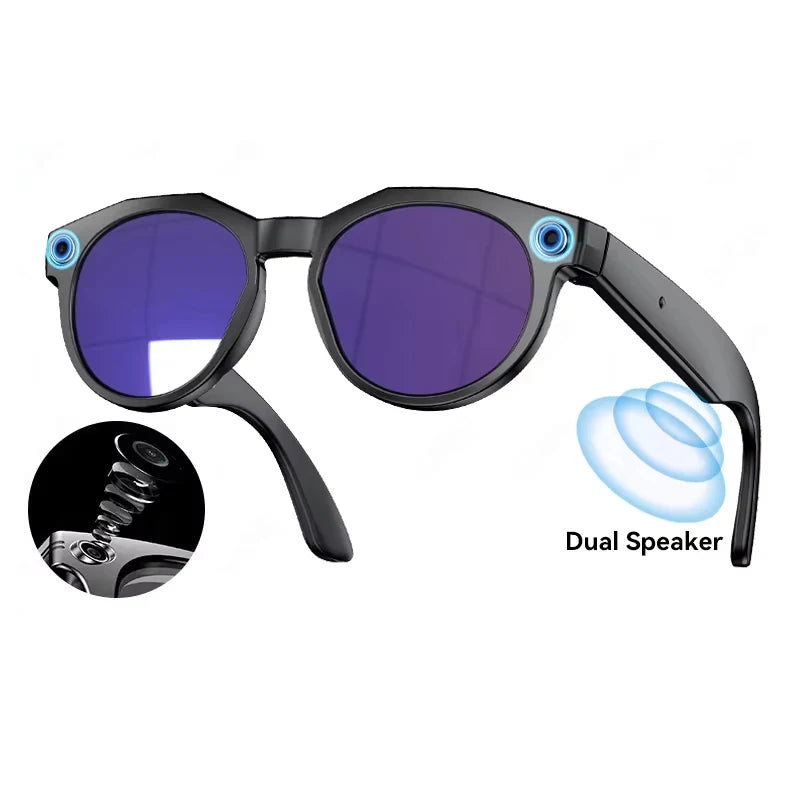 AI Smart Glasses with 8K Camera and Voice Translation - Tidesmit Purple mirror Tidesmit