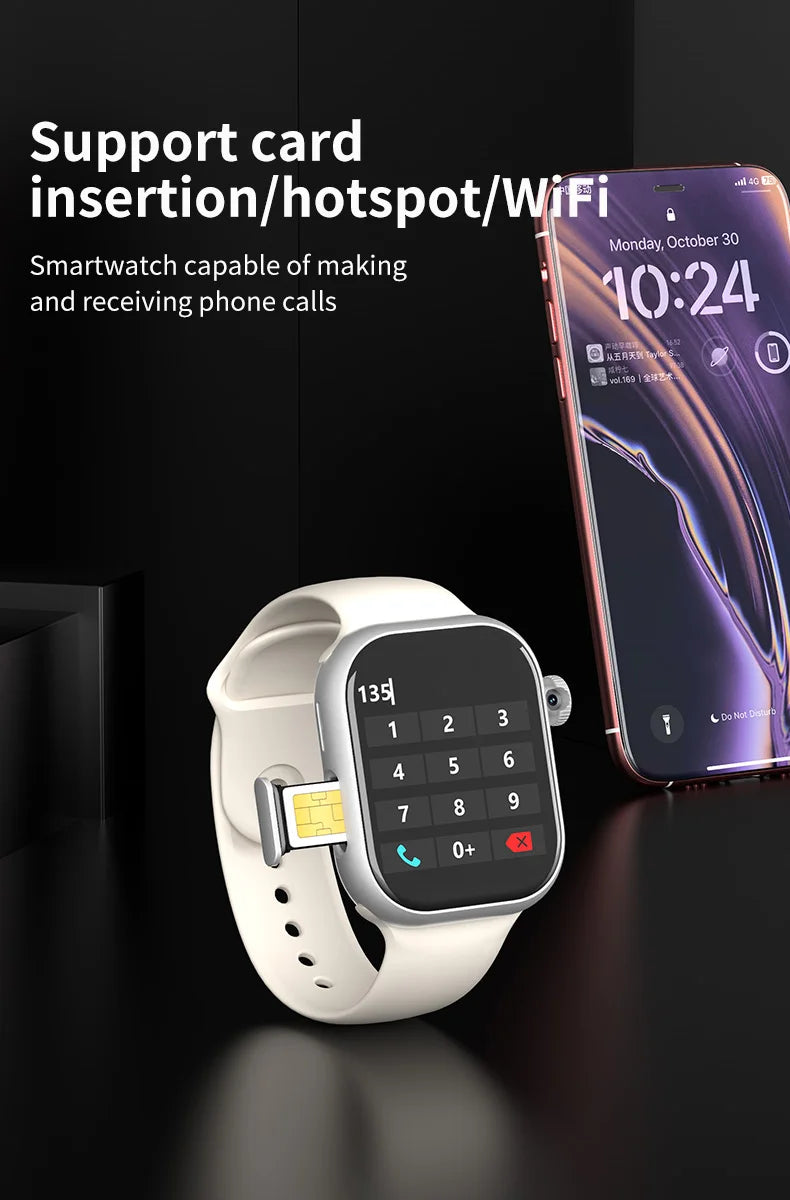 YLL-VP19 PRO 4G LTE Smart Watch WIFI GPS Big AMOLED Screen Color Display SIM Call Android IOS Compatibility Sleep Tracker IP67