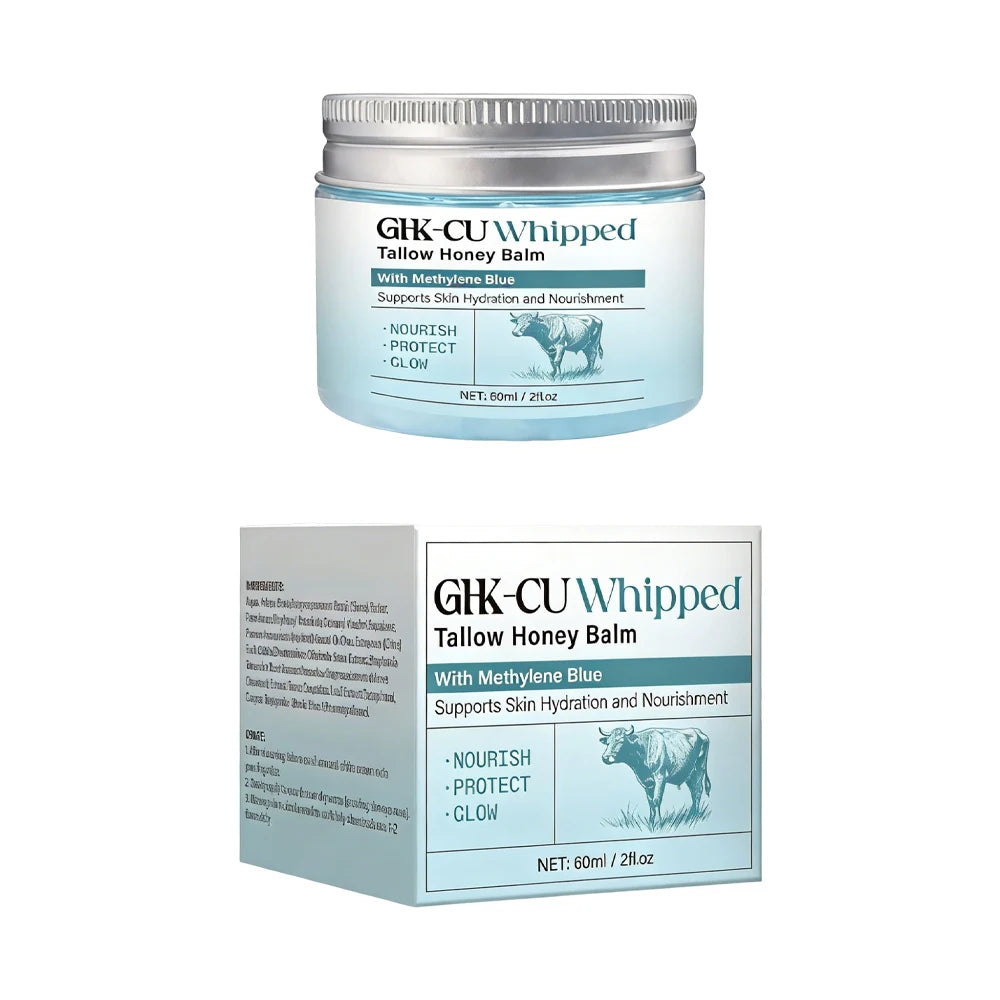 1/2/3PCS Copper Peptides GHK-Cu Beef Tallow for Skin, Blue Balm Manuka Honey & Vitamin E, Natural Face Moisturizer, Skincare