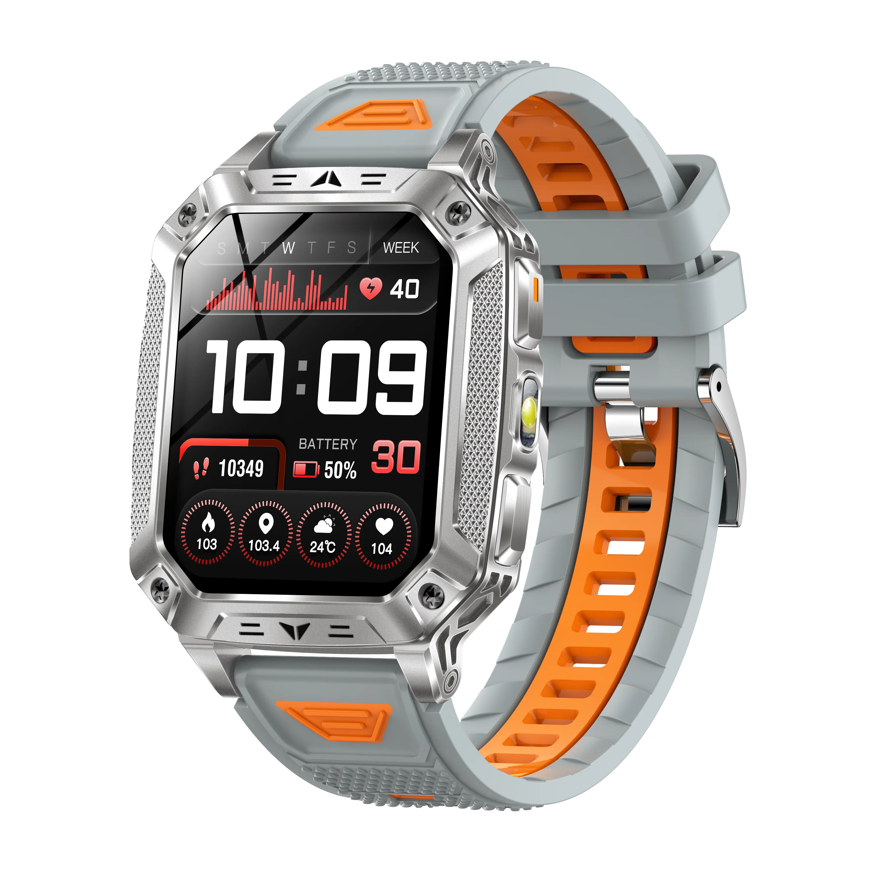 YLL-AK86 Outdoor Sport for Smart Watch Fitness Tracker Sleep Tracker IP67 AMOLED Screen Heart Rate Monitor Magnetic Charging
