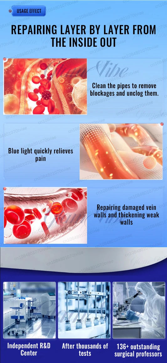 Blue Light Pen for Leg Health - Portable Wellness Therapy Device Relaxation Treatment Tidesmit
