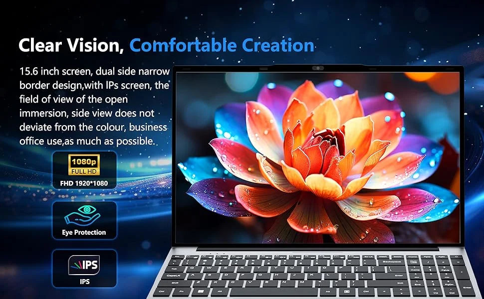 15.6' Windows 11 Laptop Computer Intel Core I9 9900 16GB RAM 1TB SSD Laptops Office Computer PC Fingerprint Unlock Notebook