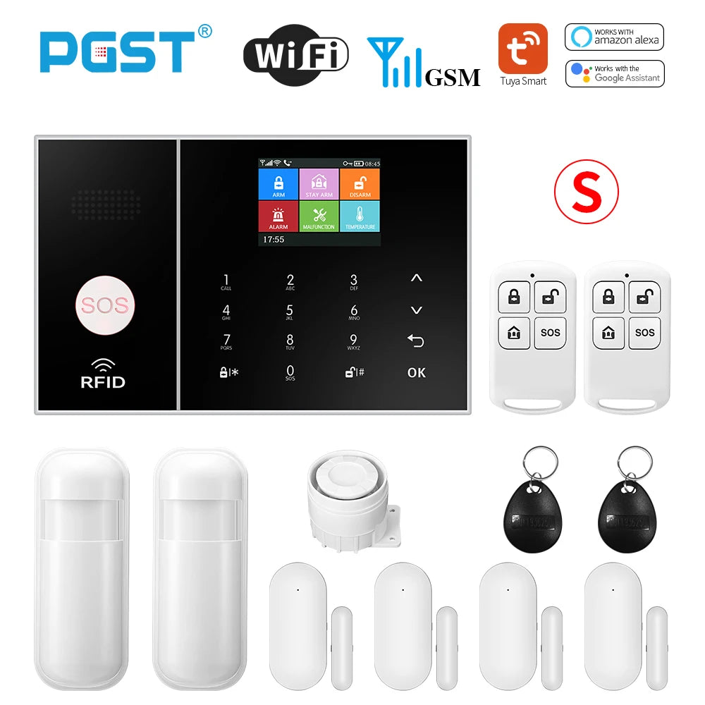 Smart Home Alarm System WiFi GSM with Tuya App Control - EU Plug S EU Plug Tidesmit