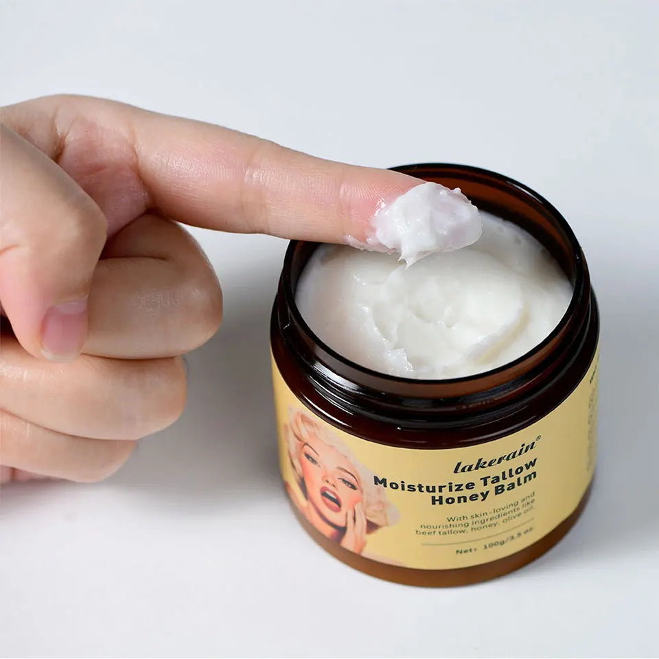 Beef Tallow And Honey Balm Moisturizing Whipped Beef Tallow Face Cream Body Lotion Grass Fed Grass Finished Face Cream Care