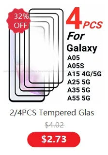 Samsung Galaxy A55 Screen Protector - 9H Tempered Glass 4-Pack Tidesmit
