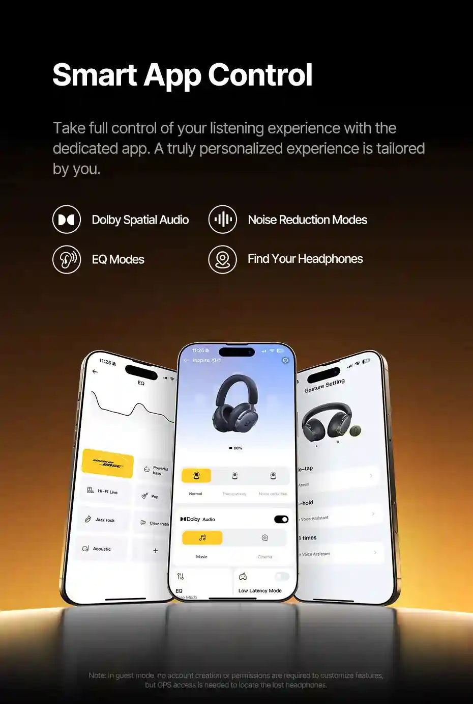 Wireless Noise Cancelling Headphones: 100Hr Playtime - Over-Ear ANC Tidesmit