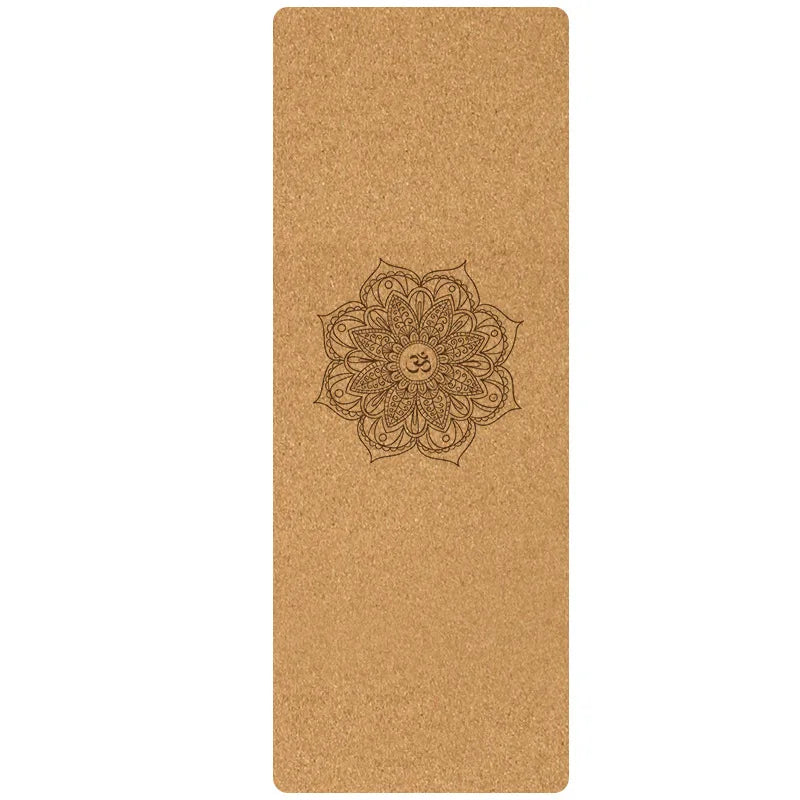 Non-slip Grab Shock Absorption Thickened Men's Yoga Sports Fitness Cork Folding Towel Yoga Mat