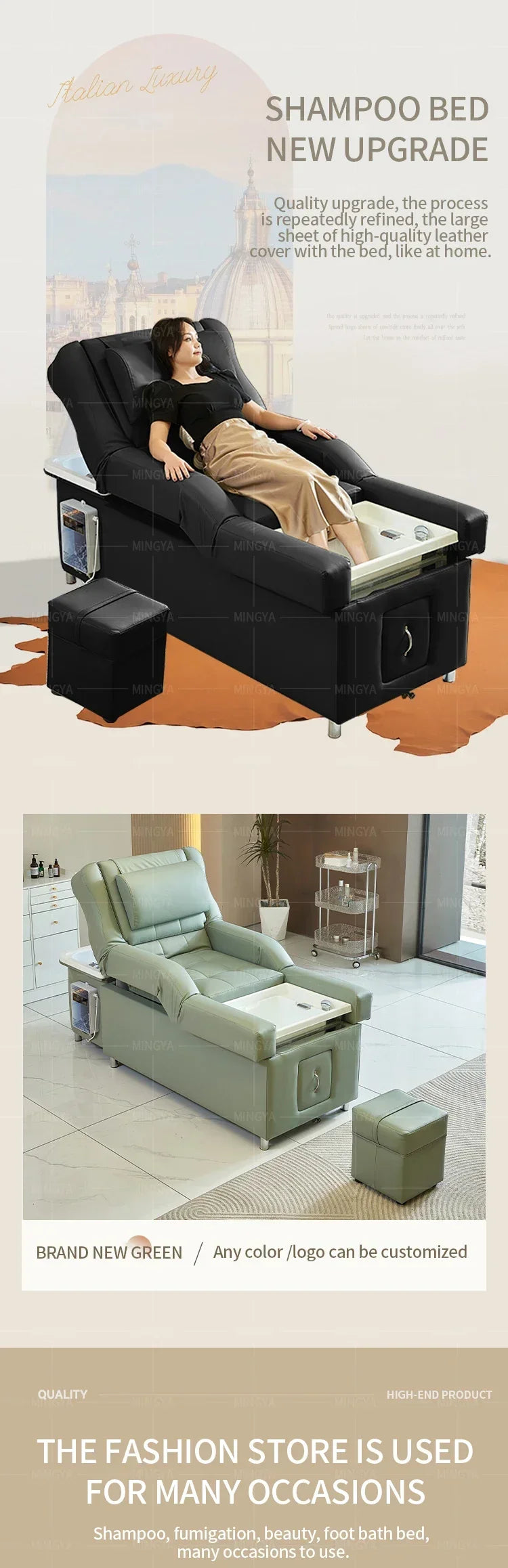 Professional Hair Washing Bed with Electric Head Spa Massage Chair Massage Chairs Tidesmit