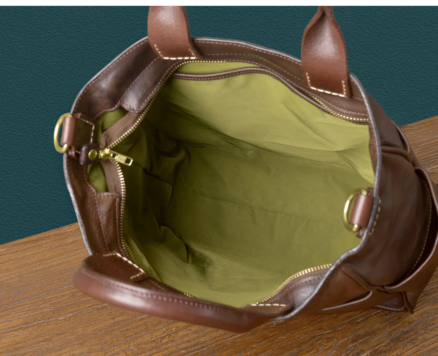 Fashion organizers designers handmade genuine leather men's tote bag outdoor travel luxury vegetable tanned cowhide handbags