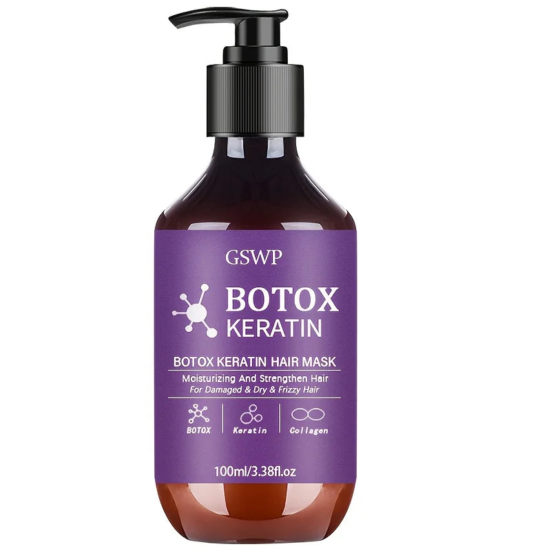 GSWP Botox Keratin Hair Mask by Tidesmit for damaged hair: moisturizing treatment to reduce frizz and split ends.