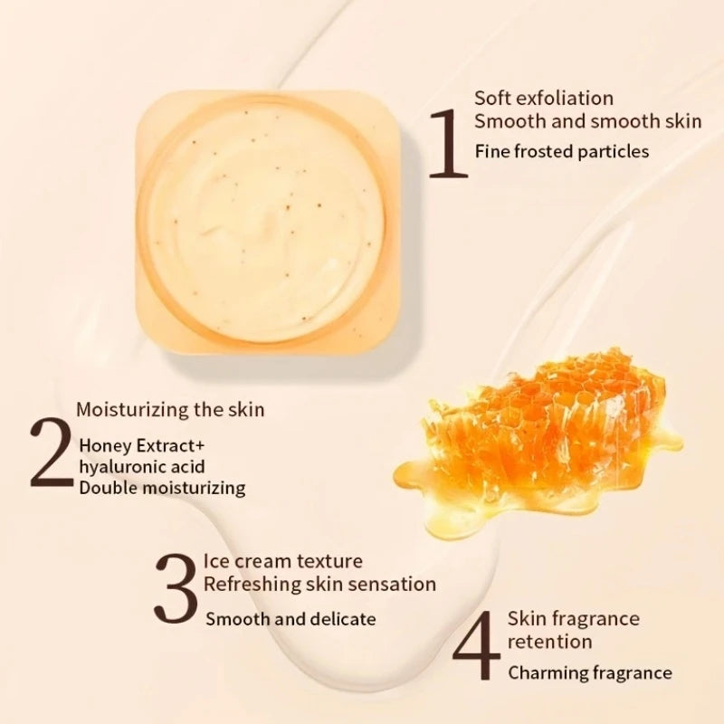 Honey Exfoliating Scrub 500g - Deep Cleansing Natural Body Treatment Scrubs Treatments Tidesmit