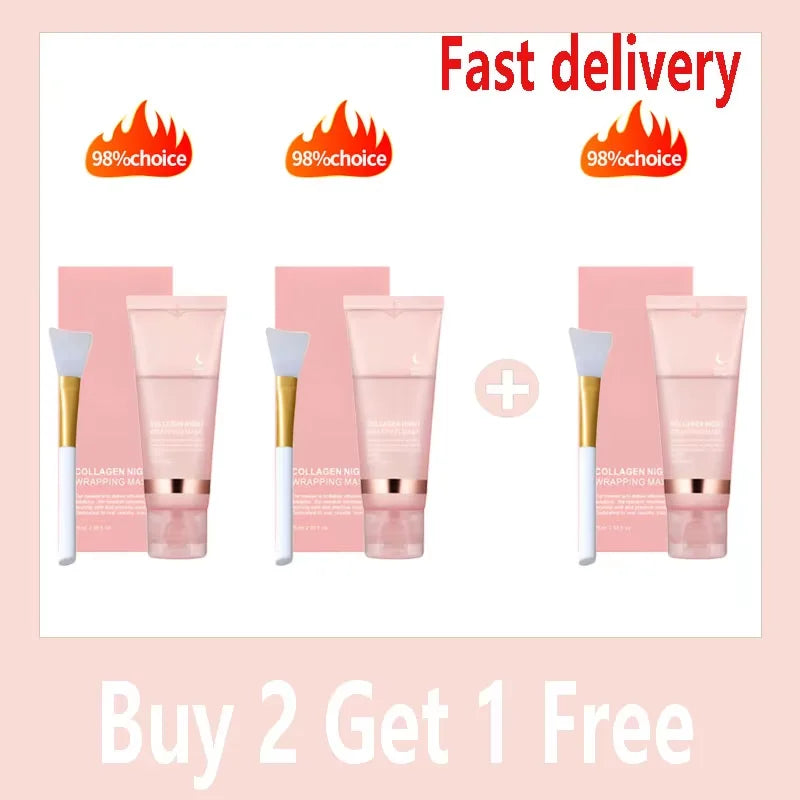 Tidesmit Collagen Overnight Wrapping Peel Off Facial Mask 75ml hydrating night skincare texture close-up