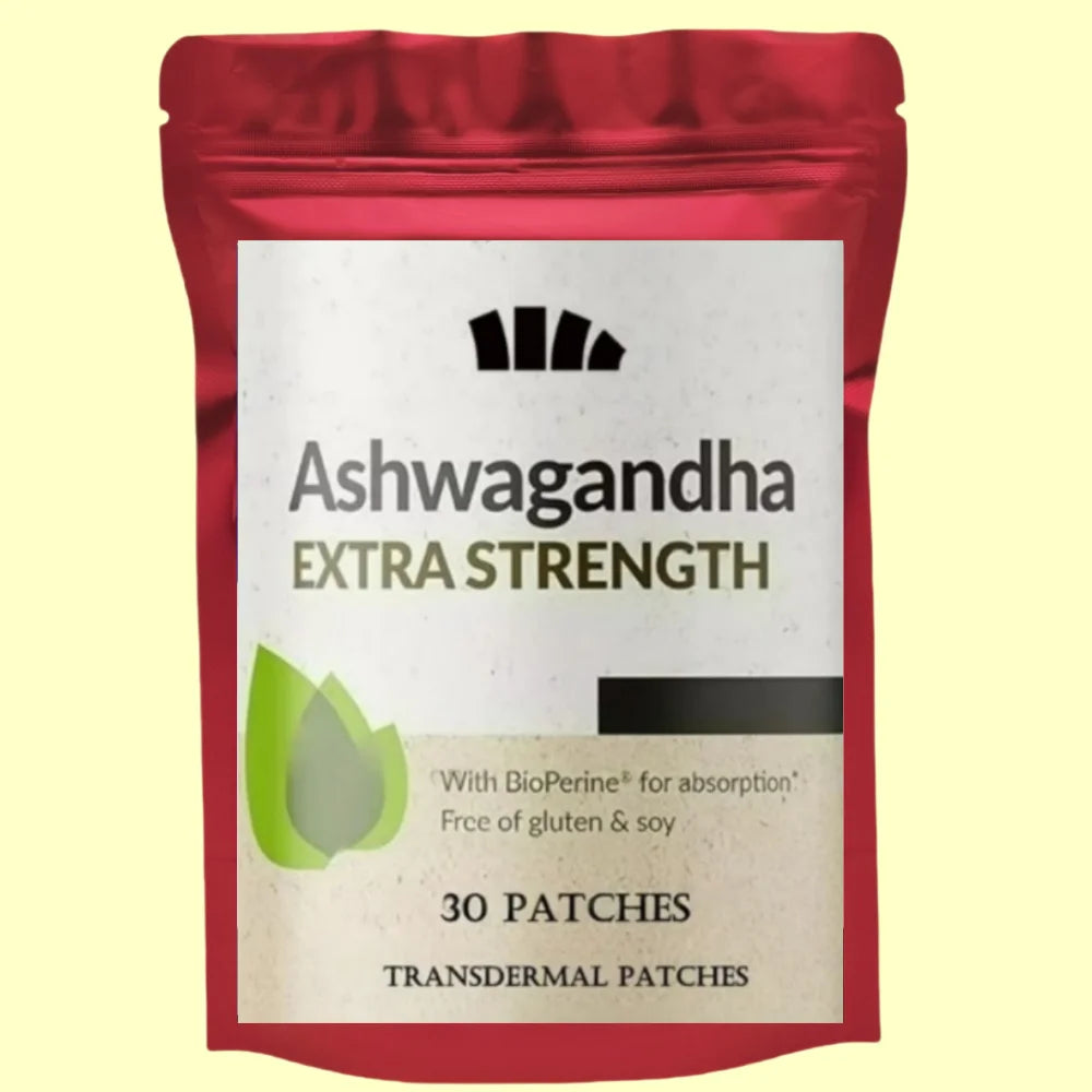 Ashwagandha Transdermal Patches Natural Energy, Strength Stress & Mood Support 30 Patches