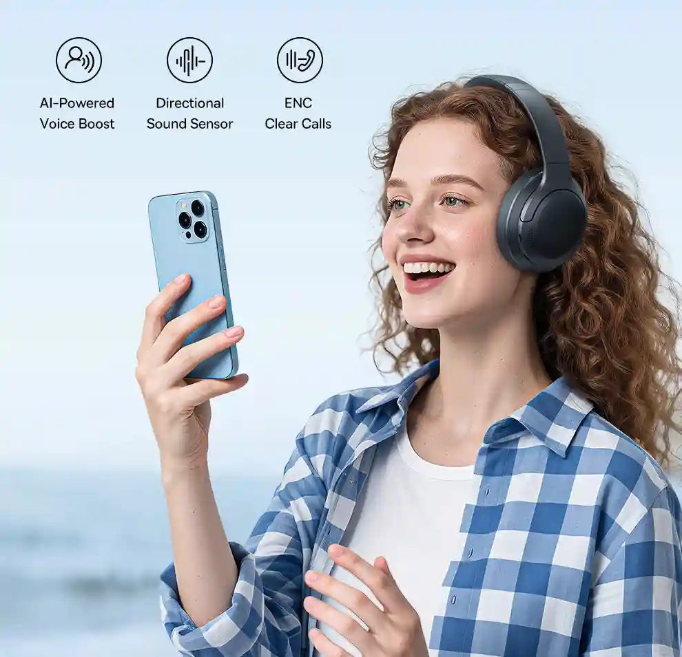 Wireless Headphones with 80H Playtime and Deep Bass - Tidesmit Tidesmit