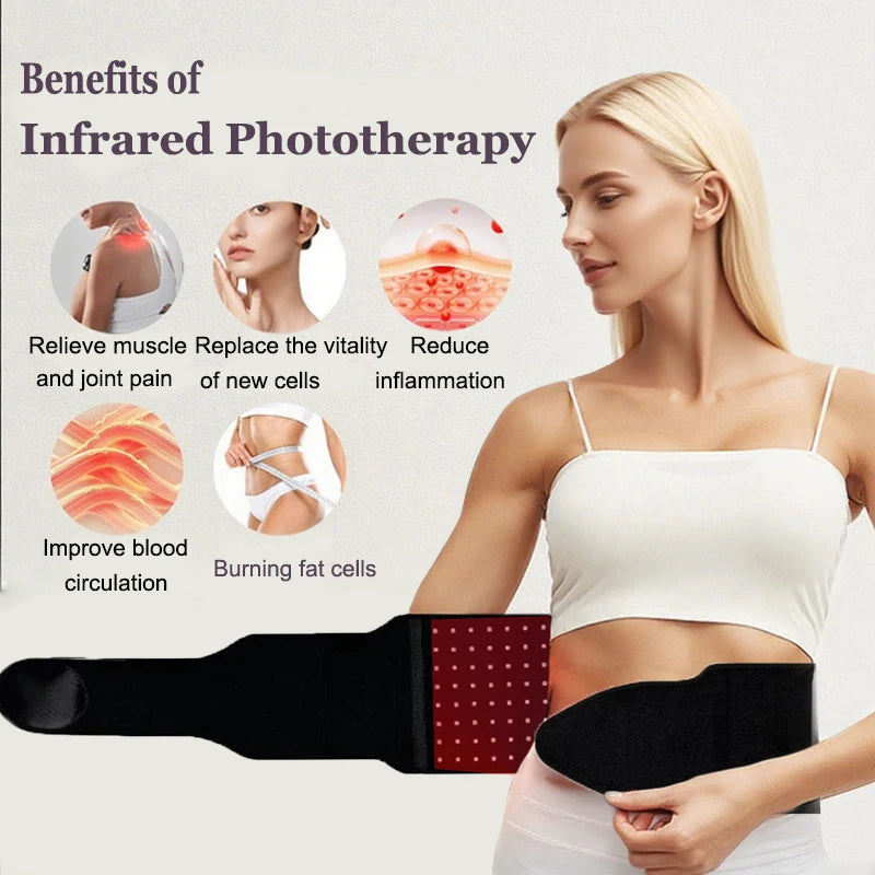 NEW Red ＆Infrared Light Therapy Belt 850nm 660nm LED Beauty Devices fo Wrap Burn Fat Face Wrap Slimming Waist Heat Pad Full Body