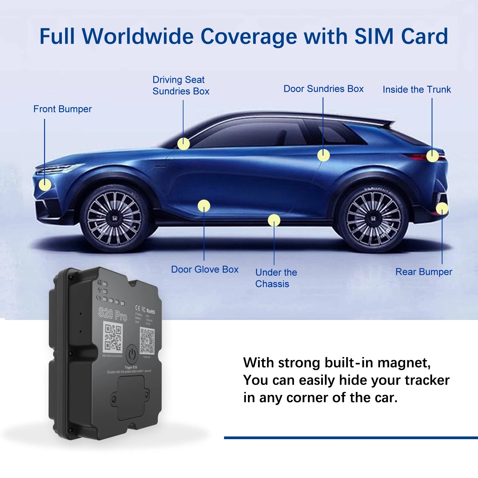Wholesale Hidden 4G GPS Tracker 5M Accuracy Real-Time Tracking Device for Car/Truck/Motorcycle with Paid App Alert & Geo-fencing