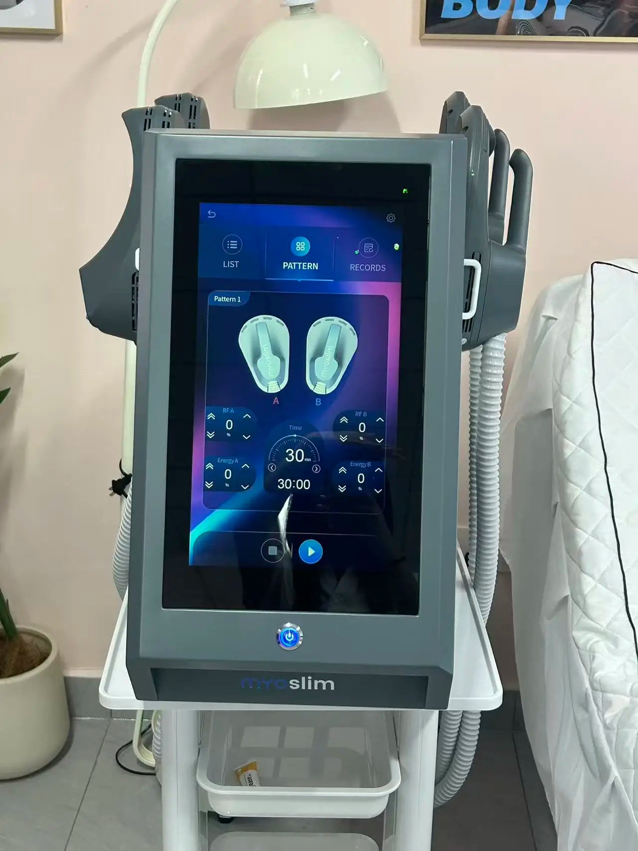 Portable EMS Muscle Stimulator RF Body Sculpting Device 6500W Relaxation Treatment Tidesmit