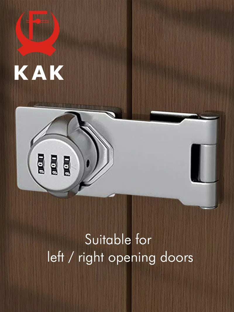 KAK 3 Digit Household Security Cabinet Password Locks Keyless Drawer Combination Coded Door Lock Zinc Alloy Furniture Hardware