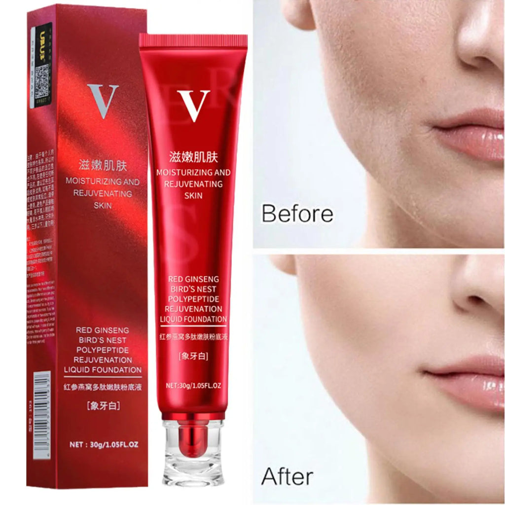 Tidesmit 30g FV foundation luxury waterproof base with high coverage oil control and hydrating finish texture detail view