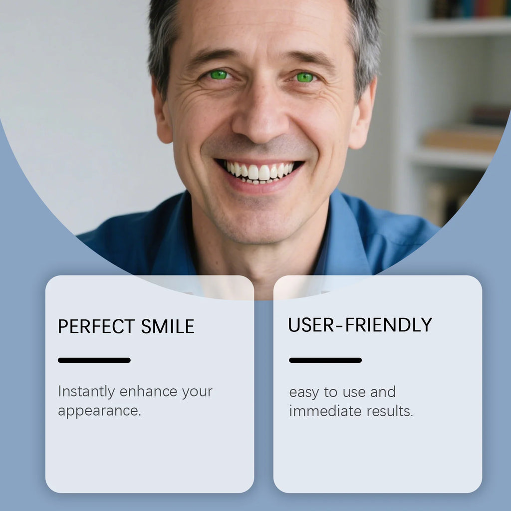 Silicone Dentures False Teeth Full Set Soft Safety Easy to Use Perfect Fit Oral Improve Tooth Loss Broken Temporary Improve